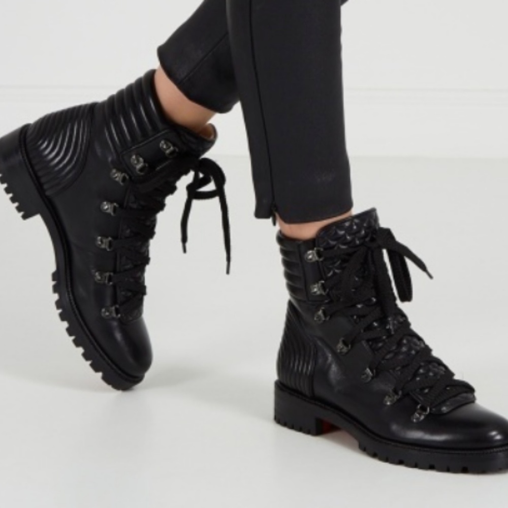 Christian Louboutin Mad Flat Combat Boots